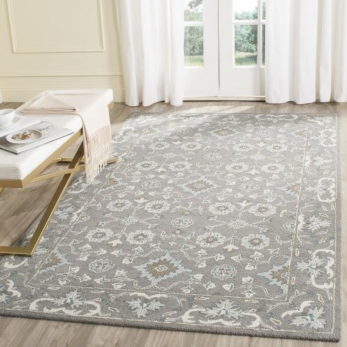  Safavieh Blossom Collection BLM218A Handmade Grey Premium Wool Runner (23 x 8)