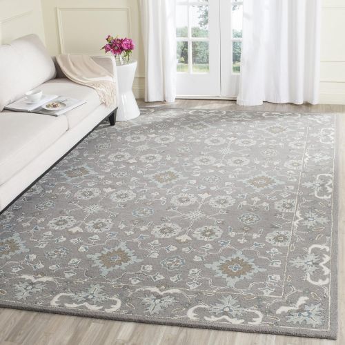  Safavieh Blossom Collection BLM218A Handmade Grey Premium Wool Runner (23 x 8)