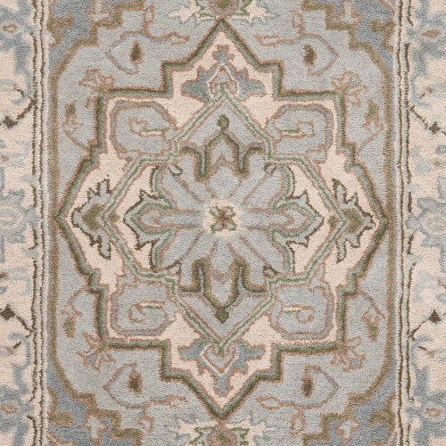  Safavieh Heritage Collection HG866A Handcrafted Traditional Oriental Beige and Grey Premium Wool Area Rug (8 x 10)