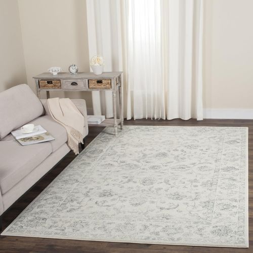  Safavieh Carnegie Collection CNG621G Vintage Light Grey and Cream Distressed Area Rug (9 x 12)