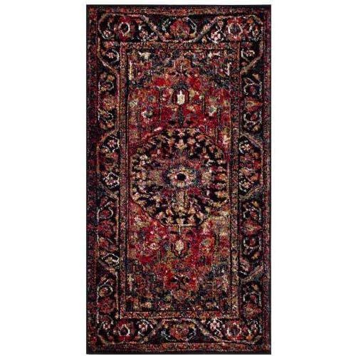  Safavieh Vintage Hamadan Collection VTH215A Oriental Antiqued Red and Multi Area Rug (9 x 12)