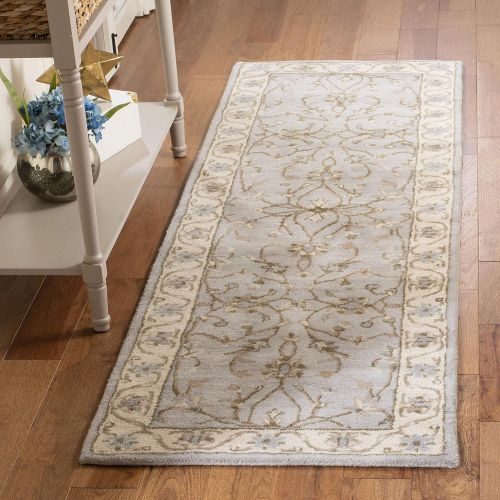  Safavieh Heritage Collection HG862A Handcrafted Traditional Oriental Beige and Grey Wool Area Rug (9 x 12)
