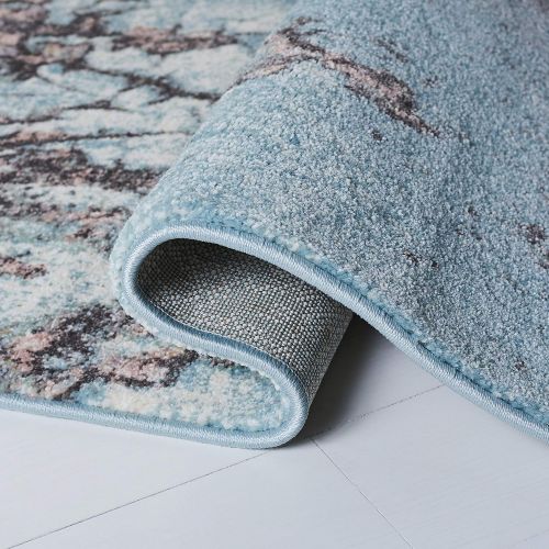  Safavieh Glacier Collection GLA125B Abstract Blue and Multi Area Rug (5 x 8)