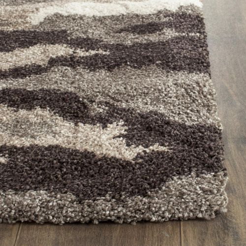  Safavieh Camouflage Shag Collection SG453-1391 Beige and Multi Area Rug (53 x 76)