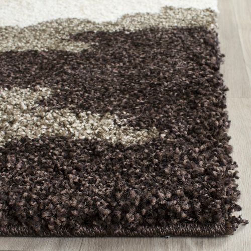  Safavieh Camouflage Shag Collection SG453-1391 Beige and Multi Area Rug (53 x 76)