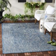 Safavieh Courtyard Collection CY8680-37221 Turquoise Indoor Outdoor Area Rug (8 x 11)