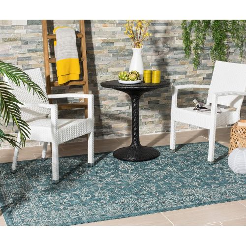  Safavieh Courtyard Collection CY8680-37221 Turquoise Indoor Outdoor Area Rug (8 x 11)