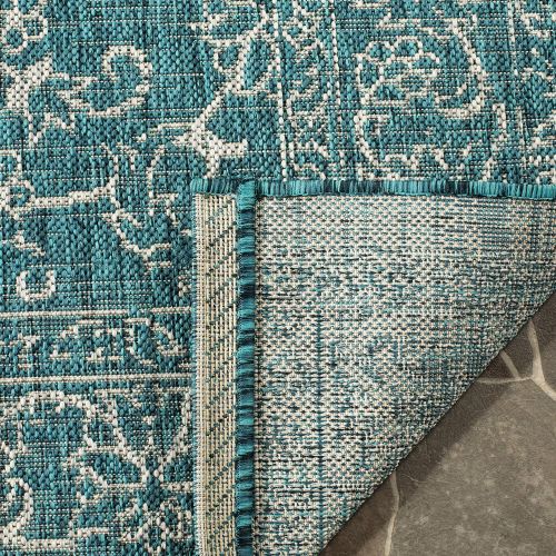  Safavieh Courtyard Collection CY8680-37221 Turquoise Indoor Outdoor Area Rug (8 x 11)