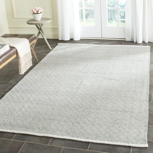  Safavieh Boston Collection BOS680E Handmade Grey Cotton Area Rug (4 x 6)