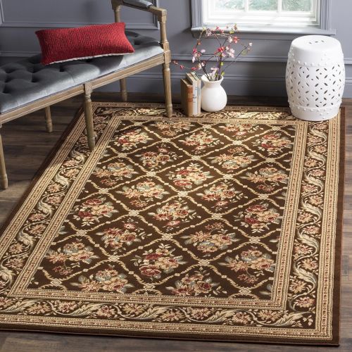  Safavieh Lyndhurst Collection LNH556-1212 Traditional Floral Trellis Ivory Area Rug (4 x 6)