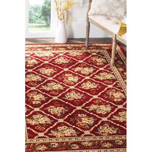  Safavieh Lyndhurst Collection LNH556-1212 Traditional Floral Trellis Ivory Area Rug (4 x 6)