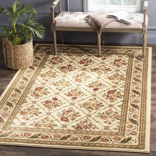  Safavieh Lyndhurst Collection LNH556-1212 Traditional Floral Trellis Ivory Area Rug (4 x 6)