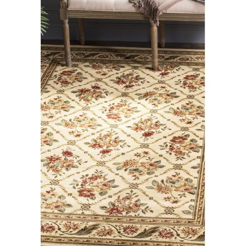  Safavieh Lyndhurst Collection LNH556-1212 Traditional Floral Trellis Ivory Area Rug (4 x 6)