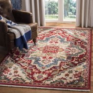 Safavieh Kashan Collection KSN304D Traditional Red and Beige Area Rug (26 x 8)
