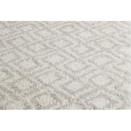  Safavieh Arizona Shag Collection ASG740A Southwestern Diamond Geometric Ivory and Beige Square Area Rug (67 Square)