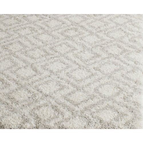  Safavieh Arizona Shag Collection ASG740A Southwestern Diamond Geometric Ivory and Beige Square Area Rug (67 Square)