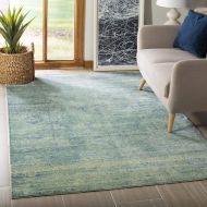 Safavieh Mystique Collection MYS920G Vintage Watercolor Overdyed Green and Multi Distressed Area Rug (9 x 12)