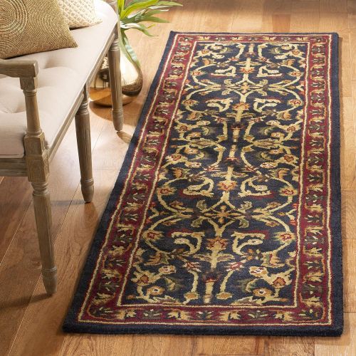  Safavieh Heritage Collection HG953A Handcrafted Traditional Oriental Black and Red Wool Runner (23 x 16)