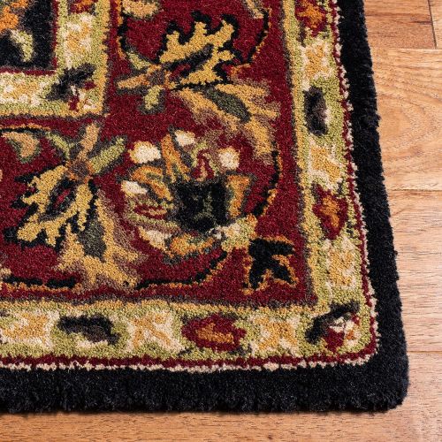  Safavieh Heritage Collection HG953A Handcrafted Traditional Oriental Black and Red Wool Runner (23 x 16)