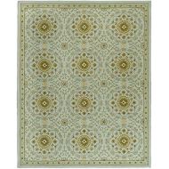 Safavieh Chelsea Collection HK378A Hand-Hooked Teal and Green Premium Wool Area Rug (53 x 83)