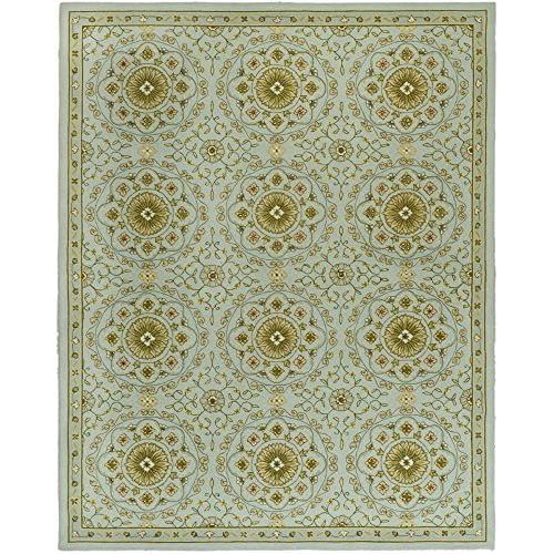  Safavieh Chelsea Collection HK378A Hand-Hooked Teal and Green Premium Wool Area Rug (53 x 83)