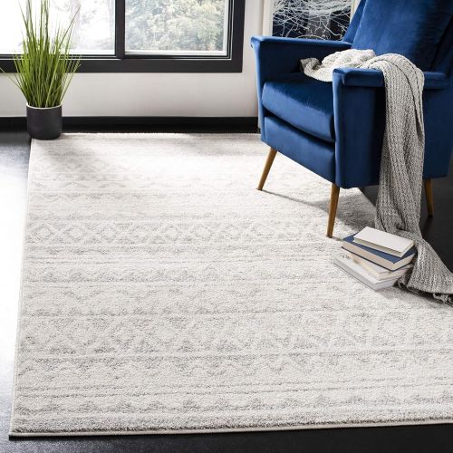  Safavieh Adirondack Collection ADR119N Ivory Charcoal Modern Bohemian Area Rug (8 x 10)