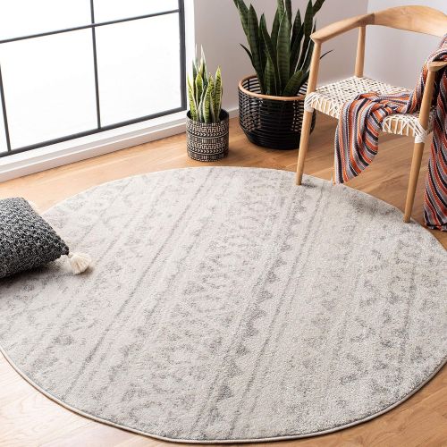  Safavieh Adirondack Collection ADR119N Ivory Charcoal Modern Bohemian Area Rug (8 x 10)