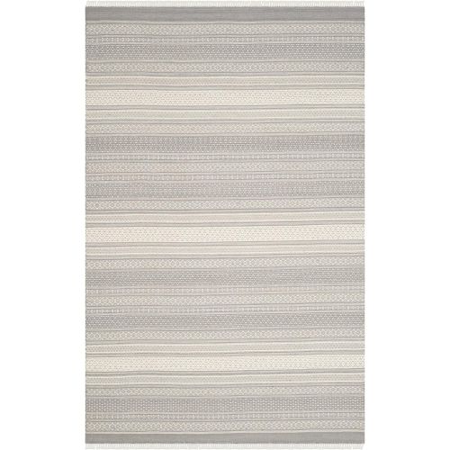  Safavieh Kilim Collection KLM106A Hand Woven Grey Premium Wool Area Rug (4 x 6)