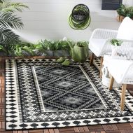 Safavieh Veranda Collection VER099-0624 Indoor Outdoor Chocolate and Green Southwestern Area Rug (53 x 77)