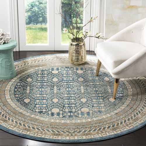  Safavieh Sofia Collection SOF376C Vintage Blue and Beige Distressed Area Rug (4 x 57)