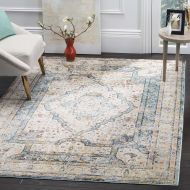 Safavieh Aria Collection ARA106E Cream and Red Abstract Area Rug (8 x 10)