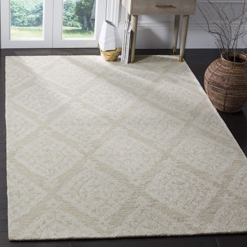  Safavieh Micro-Loop Collection MLP210A Light Grey Area Rug, 4 x 6