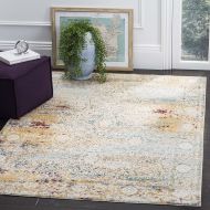 Safavieh Aria Collection ARA183Y Yellow and Cream Abstract Area Rug (9 x 12)
