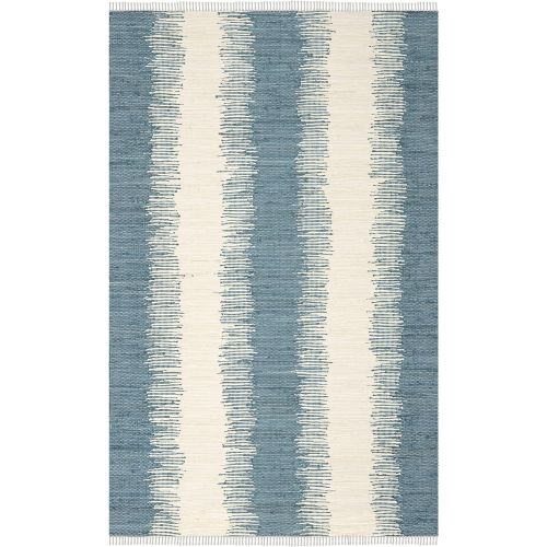  Safavieh Montauk Collection MTK751K Handmade Flatweave Grey Cotton Round Area Rug (6 Diameter)