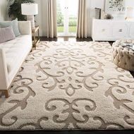 Safavieh Florida Shag Collection SG470-1113 Cream and Beige Area Rug (8 x 10)