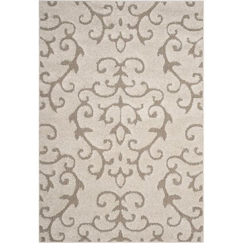  Safavieh Florida Shag Collection SG470-1113 Cream and Beige Area Rug (8 x 10)