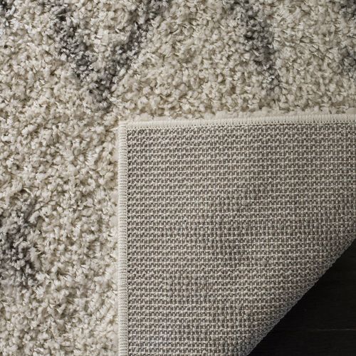  Safavieh Arizona Shag Collection ASG749G Ivory and Grey Area Rug (9 x 12)