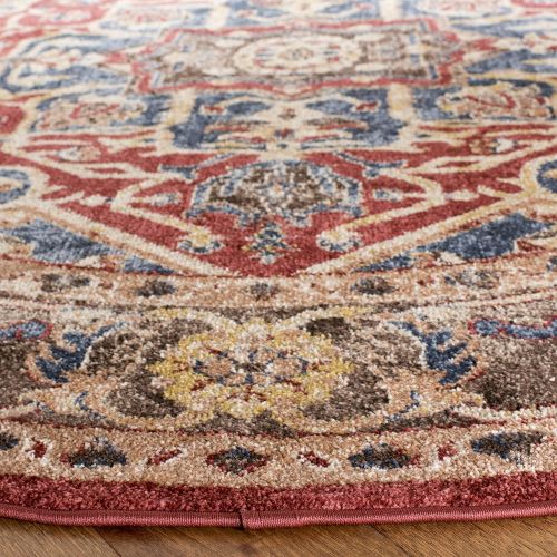  Safavieh Bijar Collection BIJ605R Traditional Oriental Vintage Red and Royal Blue Runner (23 x 8)