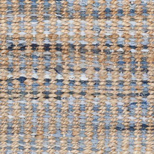 닌자 Safavieh Cape Cod Collection CAP352A Hand Woven Flatweave Natural and Blue Striped Jute Area Rug (6 x 9)