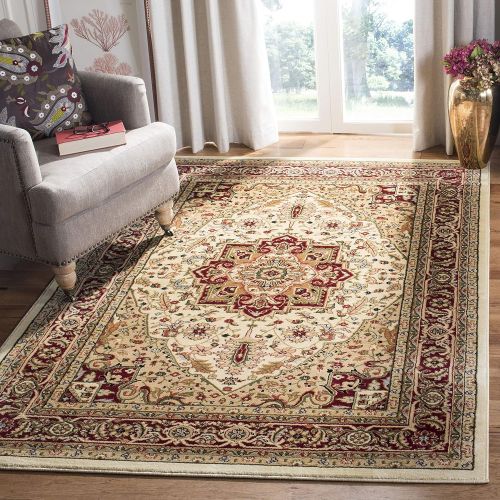  Safavieh Lyndhurst Collection LNH330A Traditional Oriental Medallion Ivory and Red Rectangle Area Rug (811 x 12)