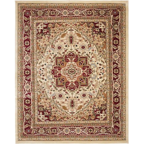  Safavieh Lyndhurst Collection LNH330A Traditional Oriental Medallion Ivory and Red Rectangle Area Rug (811 x 12)