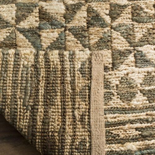  Safavieh ORG703A-5 Organic Collection Abstract Area Rug, 5 x 8, SlateNatural Jute