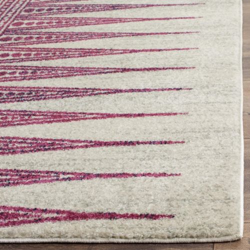  Safavieh EVK226F-4 Area Rug, 4 x 6, IvoryFuchsia