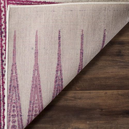  Safavieh EVK226F-4 Area Rug, 4 x 6, IvoryFuchsia