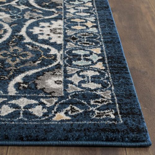  Safavieh Evoke Collection EVK210C Contemporary Ivory and Blue Area Rug (51 x 76)