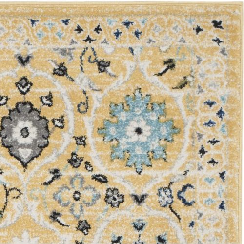  Safavieh Evoke Collection EVK210C Contemporary Ivory and Blue Area Rug (51 x 76)