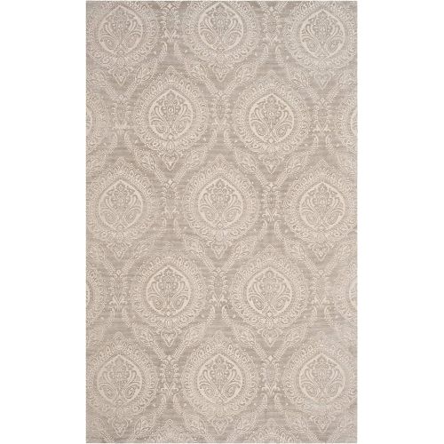  Safavieh MRB405E-6 Marbella Collection Taupe Ivory Premium Wool Area Rug, 6 x 9