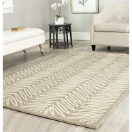 Safavieh Martha Stewart Collection MSR3612A Premium Wool and Viscose Chamois Beige Area Rug (4 x 6)