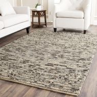 Safavieh Bohemian Collection BOH525A Hand-Knotted Blue and Multi Jute Area Rug (4 x 6)
