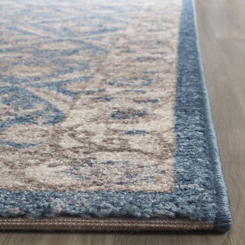  Safavieh Sofia Collection SOF378C Vintage Distressed Area Rug, 67 x 92, BlueBeige